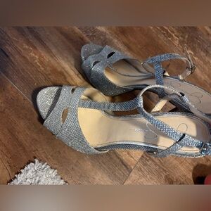 Elegant Silver Strappy Sandals